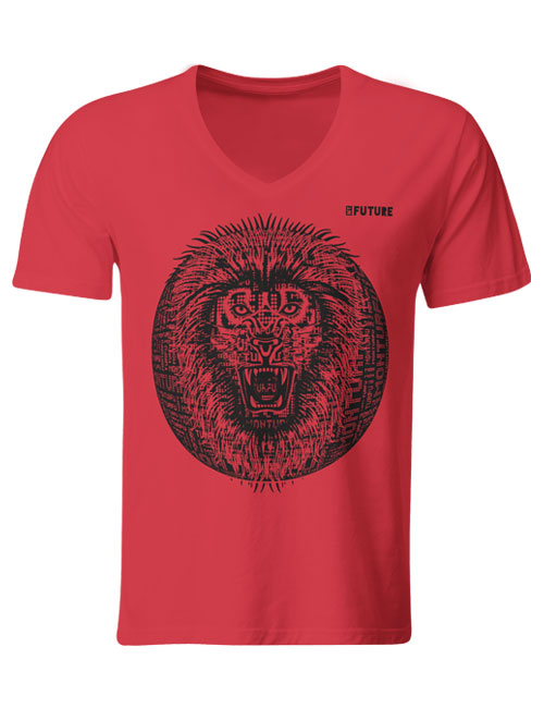 Beautiful-T-shirt-Myfuture-lion-roar-red-digital-01